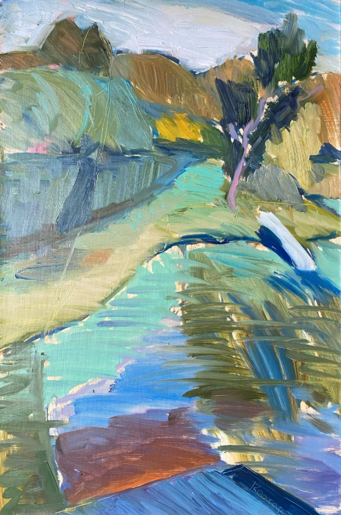Sergey Krotov art. Landscape with a fallen tree
