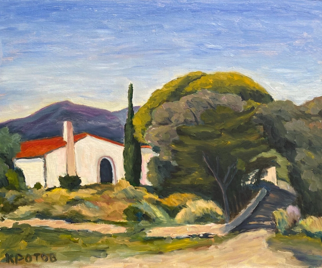 Sergey Krotov painting. The house where the homeless live