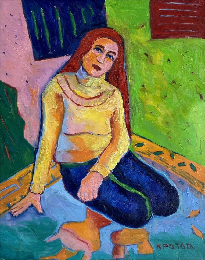 Sergey Krotov. Portrait of Valentina Otroglyad