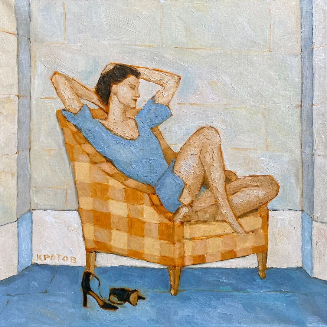 The girl in the chair