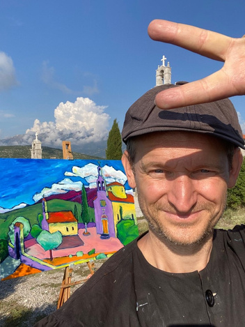 sergey krotov artist at the work